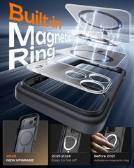 Translucent Matte Black Case for iPhone 17 Pro Max, Full Camera Protection Inclu
