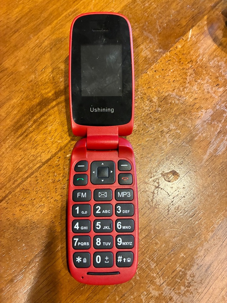 USHINING Unlocked Flip Mobile Phone Pay as You Go Simple Dual SIM Big Button