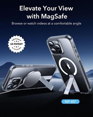 iPhone 16 Pro Max Case with Kickstand, Magnetic, Fully Adjustable Flickstand, Cl
