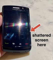 BlackBerry 9550 Storm2 Unlocked | Cracked Screen | Not Tested | For Parts
