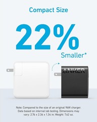 100W USB-C Charger Adapter with 5FT Cable for MacBook Air, iPhone 16/17