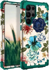 Galaxy S23 Ultra Case, Shockproof Heavy Duty Hard Plastic+Soft Silicone Rubber B