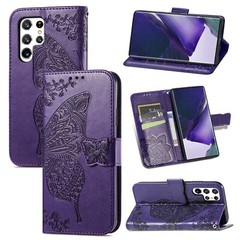 For Samsung Galaxy S22 Ultra Case PU Leather Protection Cover Wallet Card Holder