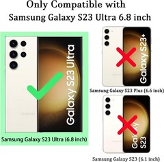 Magnetic Case for Samsung Galaxy S23 Ultra – Dark Purple Soft Cute Wave Heart De