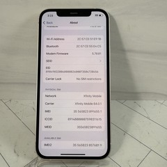 Apple iPhone 12 128 GB White A2172 Unlocked Verizon AT&T T-Mobile #H95