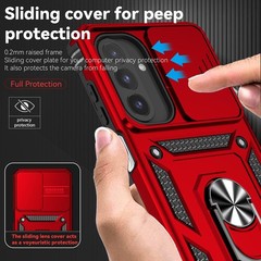 Red Dual Layer Shockproof Case for Samsung Galaxy A17 5G with HD Screen Protecto