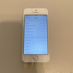 Apple iPhone 5s 16GB Silver Bar Smartphone 8MP Wi-Fi Bluetooth iOS ME342LL/A