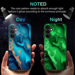 Glow in the Dark Slim Fit Case for Samsung Galaxy A15 5G, Hybrid PC TPU Bumper C