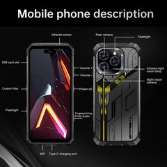 2026 Rugged Smartphone R16 Pro MAX 5G Unlocked 12G+256GB Dual SIM Cell Phone NFC