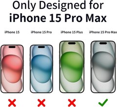 2-Pack Anti-Spy Privacy Screen Protector for iPhone 15 Pro Max 6.7 Inch Full Cov