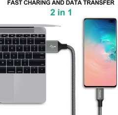2-Pack 3A Fast Charging Type-C Charger for iPhone 15 Pro Max, Samsung Galaxy S25