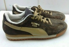 PUMA Roma Brown Suede Lace Up Fashion Sneaker Unisex Shoe Youth 6 Women 7.5 38