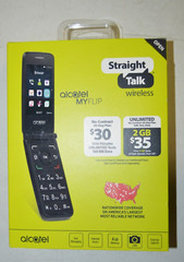 Straight Talk Alcatel MYFLIP A405DL Black Prepaid No Contract Mobile Phone