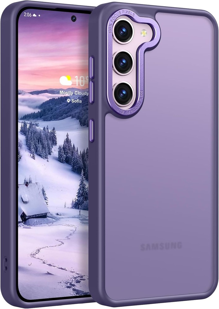 Samsung Galaxy S23 Plus Case, Slim Fit Shockproof Protective Cover, Matte Purple
