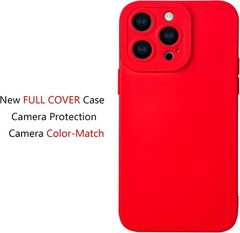iPhone 14 Pro Max Case, Red Silicone TPU Rubber Back Cover Case for iPhone 14 Pr
