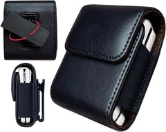 Galaxy Z Flip 7/6/5/4/3 Belt Phone Holster, 360 Rotating Leather Pouch Case