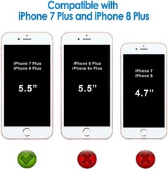 Case for iPhone 8 Plus and iPhone 7 Plus 5.5-Inch, Clear Anti-Scratch Bumper Cov