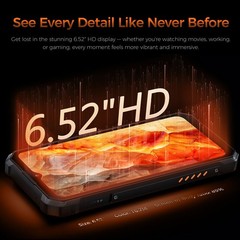 Unlock OUKITEL WP53 PRO 4G Rugged Phone Android 15 Mobile Outdoor Camping Light