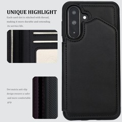 Wallet Case for Samsung Galaxy A17 5G 2025, RFID Blocking Card Holders, Black