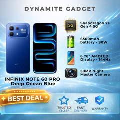 Stock Ready – Infinix NOTE 60 Pro 5G Smartphone 12GB+256GB Deep Ocean Blue
