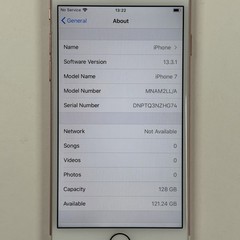 Unlocked Apple iPhone 7 128GB Pink MNAM2LL/A IOS 13.3.1 79% Battery Health
