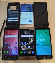 Lot of (6) Asus Zoom Zenfone 3- Mixed Carriers – Power on Tested only