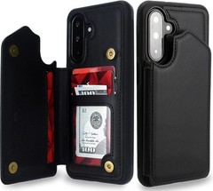 Wallet Case for Samsung Galaxy A17 5G 2025, RFID Blocking Card Holders, Black