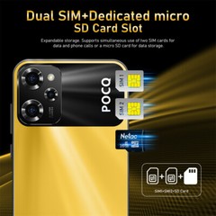 X5 Pro Smartphone Android 6.8 » Unlocked 4+64GB 5000mAh 12+24MP Dual Camera
