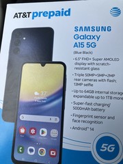New Samsung A15 5G 6.5” 64GB, Blue Black – Only AT&T New Acc Or Upgrade Ur Phone