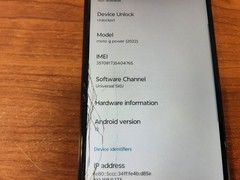 Unlocked Moto G Power 2022 XT2165-5 64GB Cracked Screen used CLEAN ESN