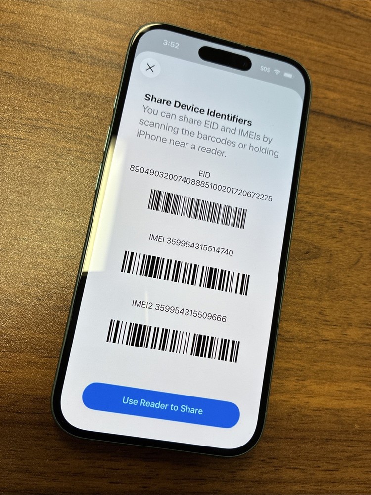 Apple iPhone 16 128GB Teal Spectrum Check IMEI for PARTS/WiFi 91% battery