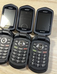 LOT OF 3 POOR COND KYOCERA E4610 DURAXV VERIZON LTE W/CAM RUGGED FLIP PHONE
