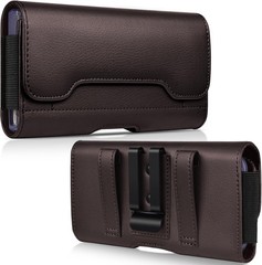 Leather Phone Holster with Strong Metal Belt Clip for Samsung Galaxy S25/S24/S23
