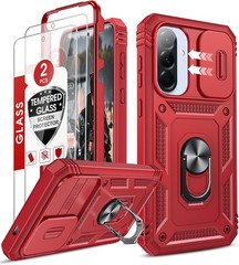 for Samsung A57 Case Screen Protector Military Grade with Stand,Magnetic Support
