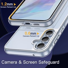 Case for Samsung Galaxy A55 5G, Non-Yellowing Shockproof Bumper Phone Cover, Cle