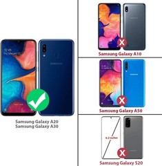 For Samsung Galaxy A20/A30 Shockproof Case, Ring ,Stand +Tempered Glass
