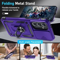 Heavy Duty Shockproof Case for Samsung Galaxy A36/A56 5G with Camera Cover, Purp