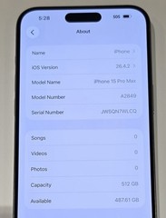 Apple iPhone 15 Pro Max 512GB Natural Titanium Unlocked. A2849. See Pics 🔥