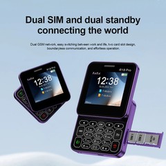 SERVO R18 Pro Mini Phone 2.4&Prime; Rotating Screen Dual SIM 2G GSM Flashlight Radio