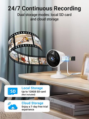 [5G & 2.4G] Indoor/Outdoor Security Camera for Home, Baby/Elder/Dog/Pet Camera w