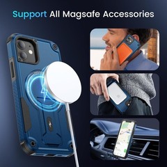 For iPhone 12 /12 Pro Case with Shockproof Protection & Screen Protector MagSafe