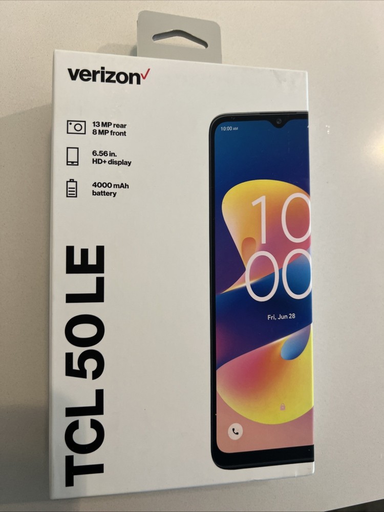 Verizon Prepaid Smartphone TCL 50 LE 64GB Dark Gray – New Sealed
