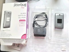 Jitterbug Flip Easy-to-Use Cell for Seniors Gray By GreatCall Sliver With Box