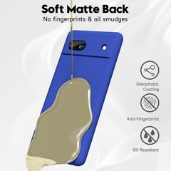 Google Pixel 6A Phone Case Silicone, Minimalist Ultra Thin Slim Soft Rubber Gel