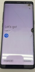Samsung Galaxy Note8 SM-N950U 64GB AT&T Black Tested Works Cracked Screen S Pen
