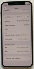 TESTED USED WHITE GSM UNLOCKED iPhone 12 MINI, 64GB A2176 MG6H3LL/A iOS 26.2.1