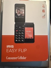NEW IRIS Easy Flip 2.8&Prime; 8GBSteel Gray Consumer Cellular Prepaid Cellphone