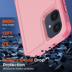 Heavy Duty Full-Body Shockproof Case for Samsung Galaxy A06 6.7&Prime; – Pink