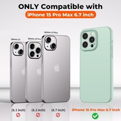 Designed for iPhone 15 Pro Max Case, Premium Liquid Silicone Slim Shockproof Cas