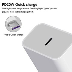20W Fast Charger PD Adapter & USB-C Cable For iPhone 8/11/12/13/14 XR X Pro iPad
